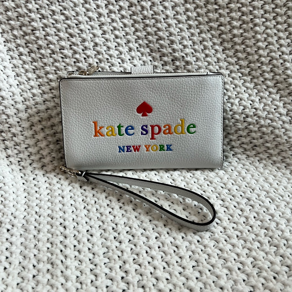 NWOT Kate Spade Rainbow Wristlet